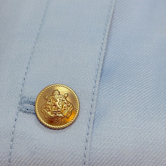 J. Crew Button Front Pencil Skirt No. 3 in stretch linen blend BG550 SZ 14 - Picture 7 of 7